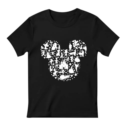 Image of Castle Fairy Shirt for Girls Cute Graphic Tee Kids Toddler Holiday Vacation T Shirts Trip Short Sleeves Summer Tops