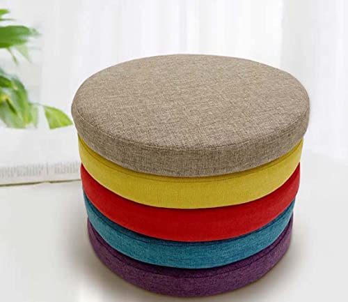 Reposapiés para taburetes de bar redondos con funda de lino transpirable de 35cm 7