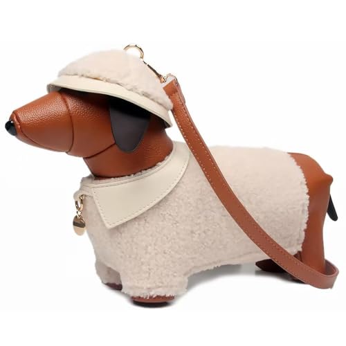 Image of Dog Shaped Purse, Novelty Handbag Shoulder Crossbody Bag