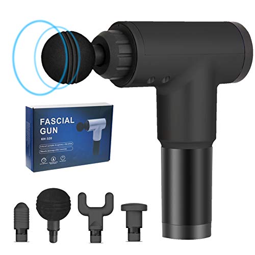 Preisvergleich Produktbild Massage Pistole Elektronische Massagepistole Muskel Entspannen Gerät Handmassagegerät Elektrische Körper Massager Therapie Körper Massage Gun Muskelmassagegerät mit 4 verschiedene Massageköpfe