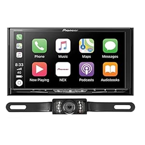 Pioneer AVH-W4500NEX in Dash DVD Receiver with a License Plate Backup Camera and a Sound of Tri-State Lanyard Bundle (Renewed)