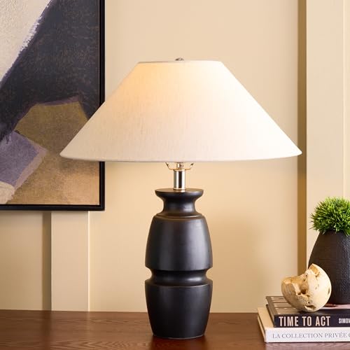 SAFAVIEH Lighting Collection - Nakia Wood Table Lamp, 22" Decorative