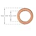X AUTOHAUX 50pcs Copper Washer Flat Sealing Gasket Ring Spacer for Car 10 x 15 x 1.5mm