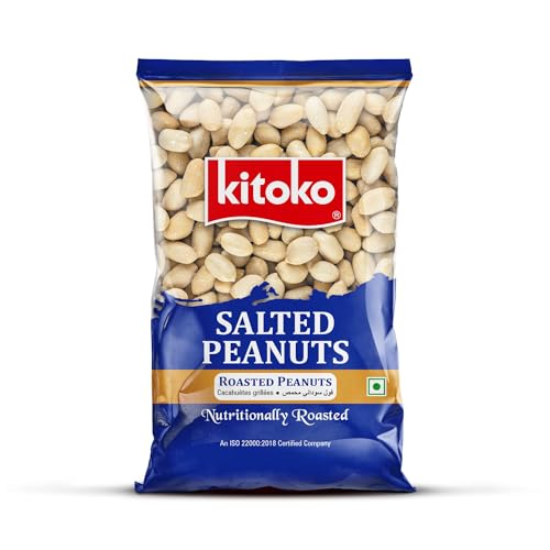 KITOKO FOODS Roasted Salted Peanuts (360gm), Healthy Khari Sing Without Skin, Organic & Gluten-Free Namkeen Snacks Mungfali Singdana, Rich In Fibre & Protein Fresh Groundnuts (360gm Pack of 1)