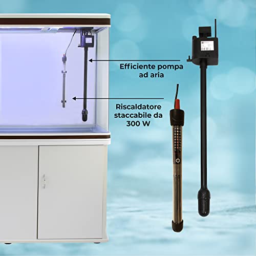 Acquario 300 Litri Acquario con Filtro a Cascata