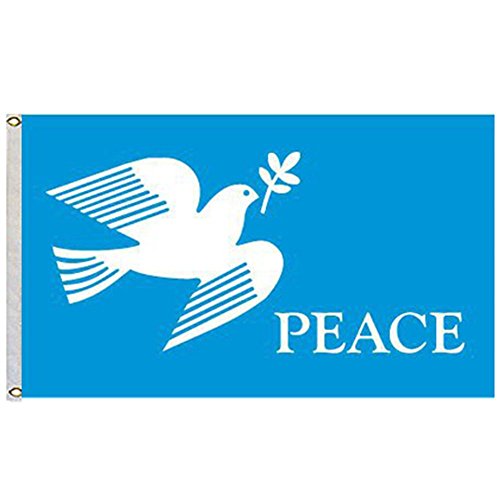 Aihccy The dove of peace love Peach Flag size 3X5 Feet