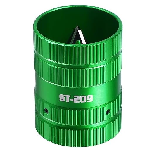MERWOF Metal Pipe Reamer for Copper PVC Pipe, Deburring Tool, PlumbingTools, 1/4” to 1-5/8” Inner/Outer Tubing Cleaner, Tube Chamfering Tool (Green)