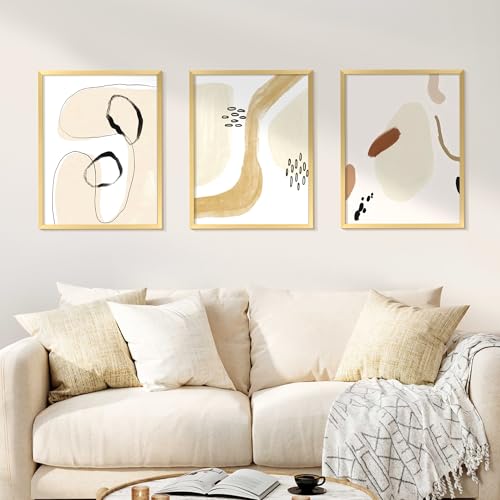 Image of upsimples 18x24 Picture Frame Set of 5, Display Pictures 16x20 with Mat or 18 x 24 Without, Wall Gallery Poster Frames, Gold
