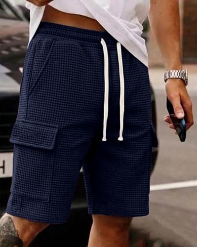 Image of AUSK Classic Relaxed Fit Cargo Stretch Shorts for Mens| Half Pant Cargo Shorts with Pockets | Casual Shorts for Mens