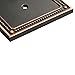 Franklin Brass Classic Beaded (3-Pack) Outlet Covers Bronze w/Copper Highlights 1-Gang Wall Plate Single Duplex Switch Plates Electrical Guard W35059V-VBC-C