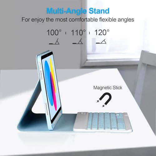 Funda de teclado para iPad de 10ª generación que evita pérdidas de tu lápiz digital 6