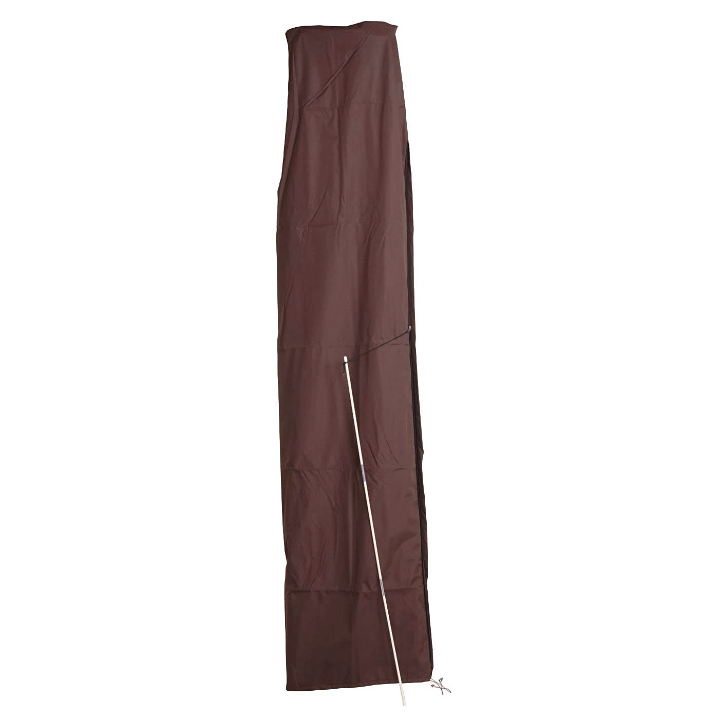 Copriombrellone copertura ombrellone ad arco protettiva HWC poliestere con cerniera 3x3m - marrone