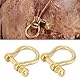 Sunicon 2Pcs Metall D-Ring aus Reinem Messing, Ankerschäkel Reines Messing U-Typ Kettenschäkel Schraube Stift Bogenschäkel Schlüsselring Haken Goldene Verbindungsschnalle