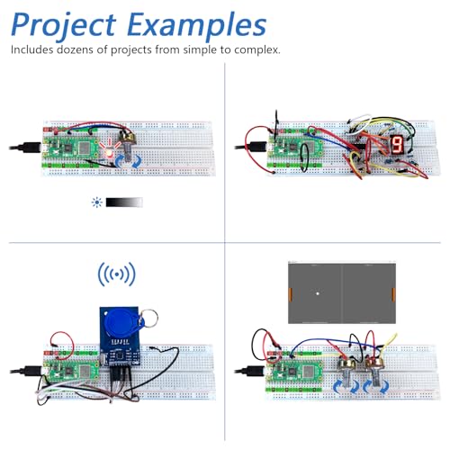 Freenove Ultimate Starter Kit for Raspberry Pi Pico 2 W (Included), Dual Arm Cortex-M33 and Dual Hazard3 RISC-V Microcontroller, 767-Page Detailed Tutorial, 224 Items, 119 Projects, Python C Java Code - Image 5