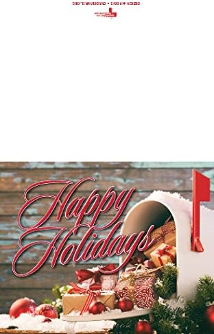 Christmas Postal Happy Holidays Verse Card - Mailbox with Gifts