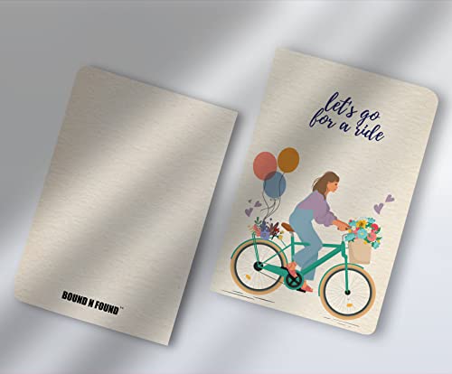 Image of BOUND N FOUND 90 GSM A5 Journal: 160 Pages | Ruled | (Let's Go For A Ride)