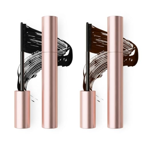Image of 2026 Upgraded Volumizing & Lengthening Mascara for Women, Smudge-Proof Buildable Formula, 3D Curling Effect, Washable, Ideal for Thinning Lashes & Sensitive Eyes,Black+Brown