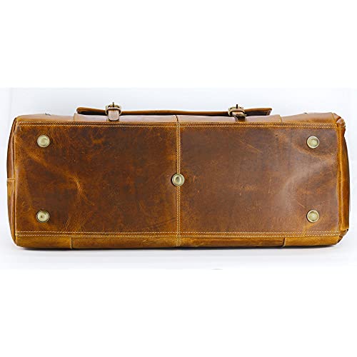 Image of KomalC 28 Inch Leather Travel Duffle Bag for Men & Women, Gym Holdall