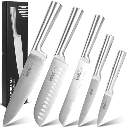 Jogo de Facas, Faca, Facas, Conjunto de Cinco Peças, Aço Inoxidáv...