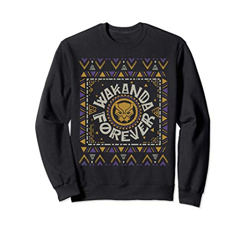 Marvel Black Panther Wakanda Forever Holiday Sweater Sudadera