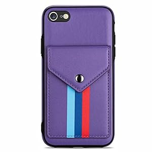 TYWZ Shockproof Case voor iPhone 8/7, PU Lederen Kickstand Beschermende Case Cover met Kaarthouder Slot Nekriem voor…