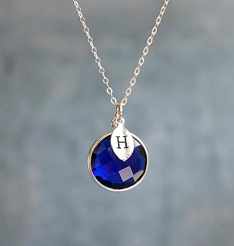 Susabella Sapphire Necklace, September Birthstone Necklace thumb #3