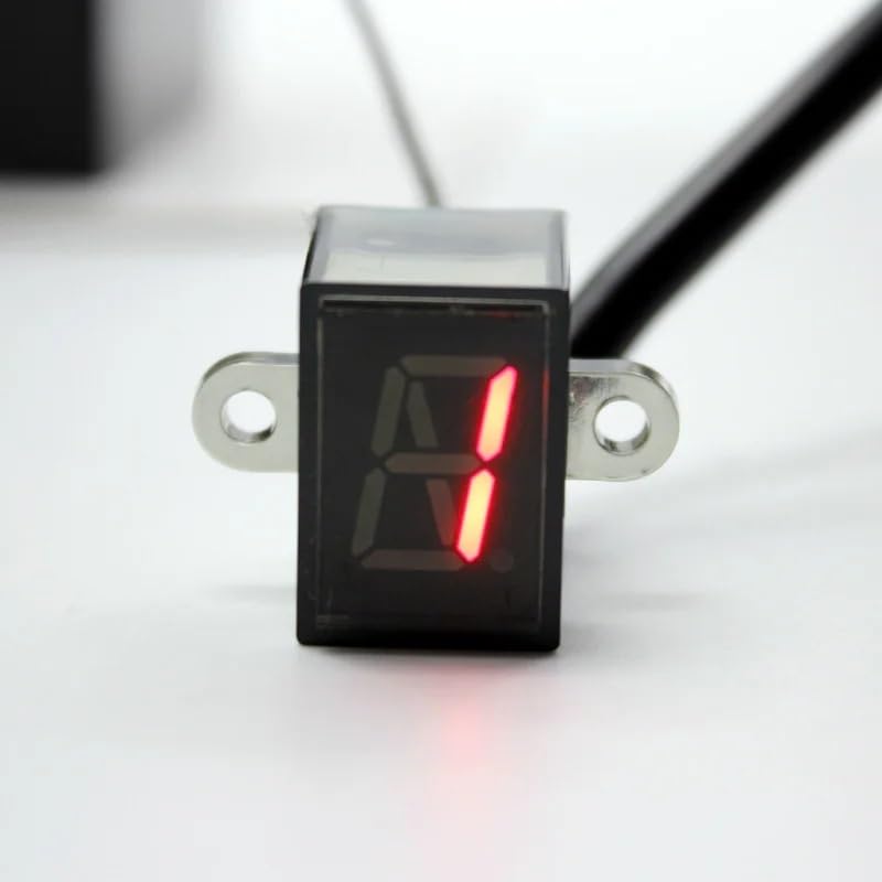 HRTLSS Indicador Marcha Digital Indicador De Marcha En Punto Muerto para Motocicleta Pantalla Digital Universal Negra De 6 Velocidades De Nuoxintr Luz para Moto Todoterreno