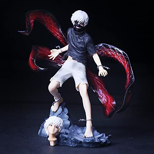 Jin Chuang Anime Tokyo Ghoul Figure Kaneki Ken PVC Action Figure Awakening Figurine Generation of Dark Jin Muyan Hight 23 cm 3D Model Desktop Decoration Gift