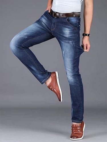 IDEALSANXUN Men Slim Fit Jeans Stretch Denim Pants Skinny Straight Leg Jean Trousers3
