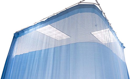 DevLon NorthWest Medical Curtains Privacy Hospital Cubicle Curtain with Flexible Track 20 Foot W x 9.3 Foot H Light Blue