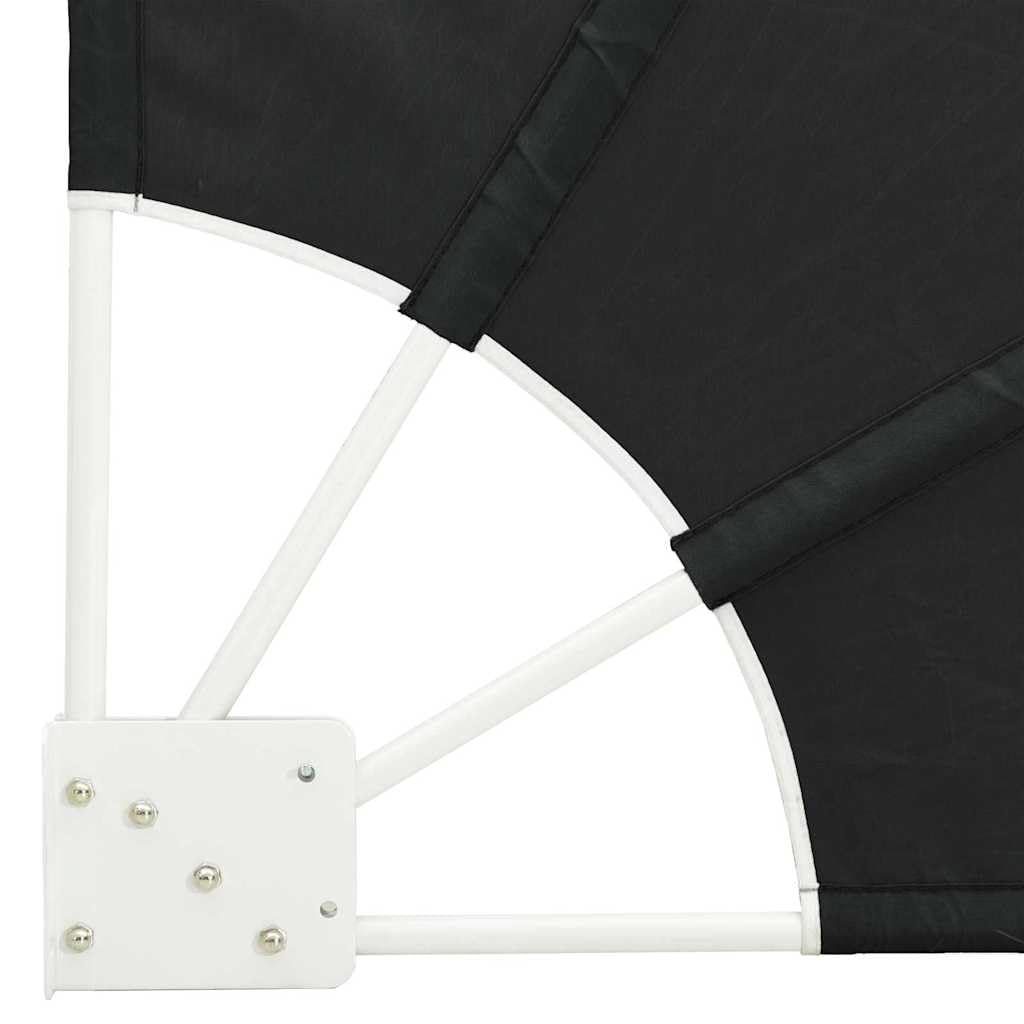 Brise-Vue pour Balcon Anthracite 115 x 115 cm, Écran de Confidentialité Pliable en Polyester et Acier pour Terrasse et Jardin, Pare-Vue Latéral avec Mécanisme de Levage Manuel