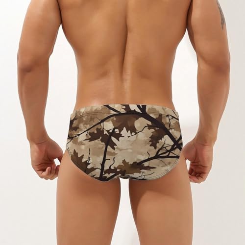Camouflage Winter Tree Men's Swim Brief Sexy Bikini Swimwear Swimsuit Trunks Bathing Suits2