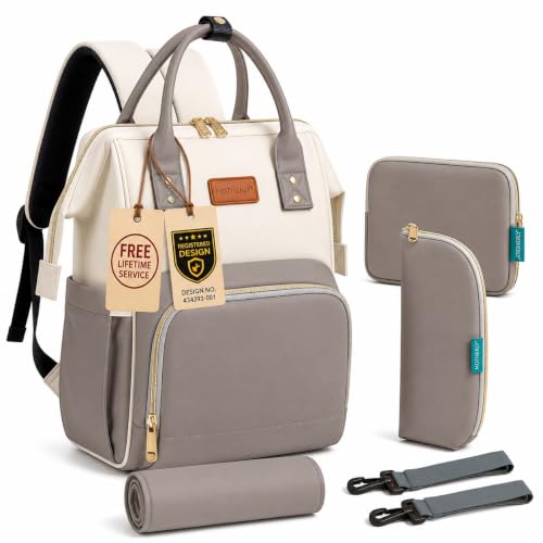 Image of Motherly Patented Design Maternity Diaper Bag with Accessories | Waterproof Baby Travel Bag | Multi-Pocket Organizer for Newborn Essentials & Hospital Use (Envy Series)