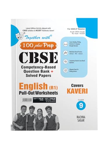 Image of Together with CBSE Class 9 English (Kaveri) POW R1 2026-27 with Competency & Case based Questions for Worksheet based Practice | edition