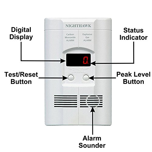 Kidde AC Plug-In Carbon Monoxide and Explosive Gas Detector Alarm | Nighthawk Sensor Technology | Model # KN-COEG-3