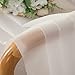 Chyhomenyc Ivory Sheer Curtains 84 Inches Long, Light Filtering Solid Color Window Sheer Curtain Panels, Elegant Rod Pocket Curtains Drapes for Living Room Bedroom, 2 Panels, 42