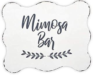 47th & Main Rustic Metal Sign for Brunch Weddings and More, 10" x 8", Mimosa