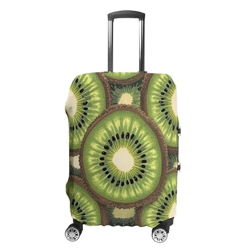 Kiwi Art Pattern Elastic Luggage Cover Suitcase Protector for 19-32 Inch Suitcases | Universal Stretchable Travel Bag Cover | Anti-Scratch, Washable with Zipper Closure M