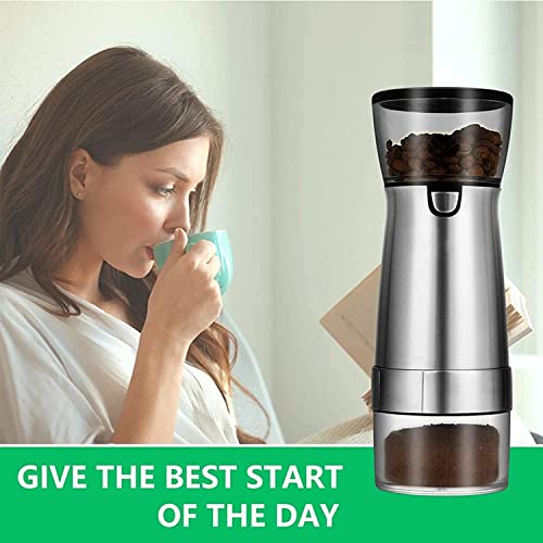 RTYUI USB-Kaffeemühle, Wiederaufladbare Professionelle Kaffeemühle Aus Edelstahl, Für Nüsse, Bohnen, Gewürze, Körner… – Bild 7