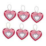 MERIGLARE 6 Colgantes en Forma de Corazón para El Día de, No Tejidos.