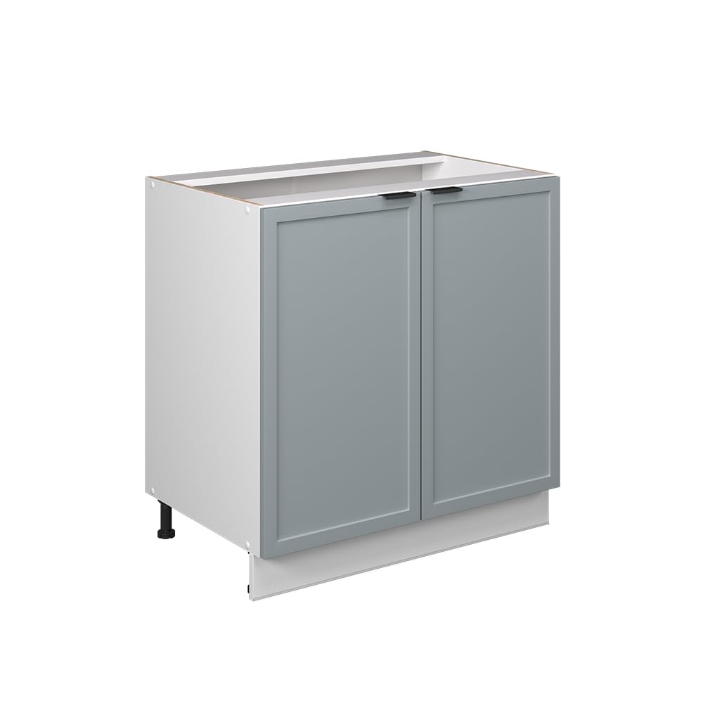 Vicco Kitchen base cabinet Fame-Line, Light blue-grey/White 80 cm โ image 1