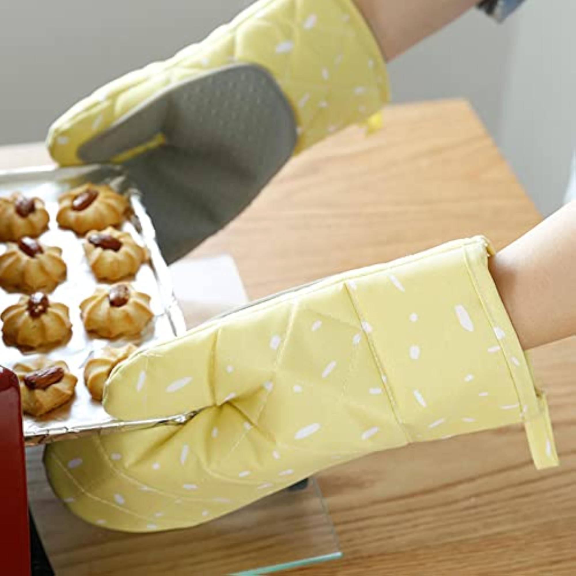 2X Oven Mitts Gloves, Kitchen Heatproof