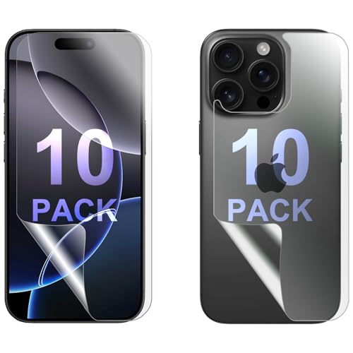 Écran iPhone 16 Pro rayé ? Protégez l'avant et l'arrière avec 10 films en PET souple