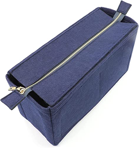 Image of GREENSHEEP Felt Purse Organizer Insert for Handbags, Tote, Hobo Bag Storage Divider with Removable Metal Zipper Cover