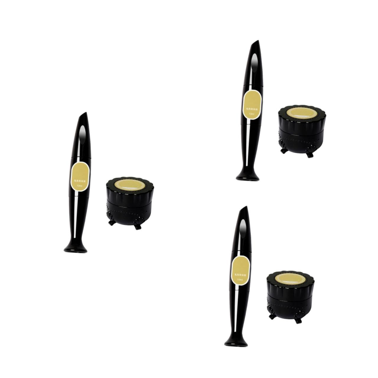Healeved 3sets Colla Per Nail Art Con Penna Adesiva Per Strass e Gel Riempitivo Unghie Decorate Facili e Sicure Per Manicure e Decorazioni Unghie