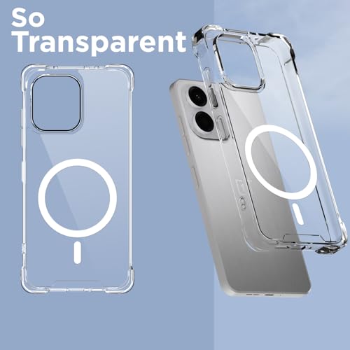 Image of Amazon Basics Back Cover for OnePlus Nord CE 6 5G Mag-Safe Shockproof PC + TPU Protective Case Magnetic Support Bumper Case (Transparent Mag-Safe)