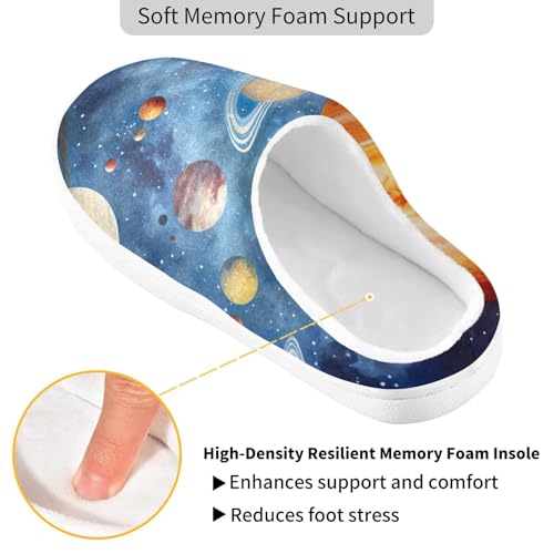House Fuzzy Slippers Space Planet Galaxy Anti-Slip Warm Shoes for Womens & Men 208538742