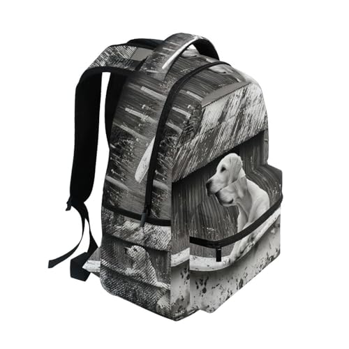 Dog Bathtub Sunflower Backpack Daypack Shoulder Bag Book Bag Lightweight Back Pack 12 ×16.9 Inch2