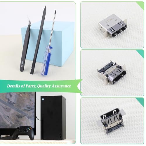 RongZy Para Xbox Series X HDMI Puerto para XSX Series X HDMI Port Conector de Interfaz del Puerto Accesorios Repuesto con Herramientas de Reparación Paratur - imagen 5
