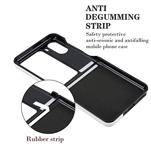 Smartphone Protective Case Vintage Pu Leather Case Compatible With Oppo Find N2 Flip,Hard Pc Shell Ultra Thin Slim Durable Protective Phone Case Cover With Metal Ring Clasp For Oppo Find N2 Flip Nonme #TOP6